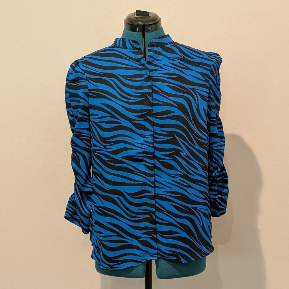 WHBM Animal Stripe Blouse, Size S